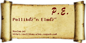 Pellikán Elmó névjegykártya